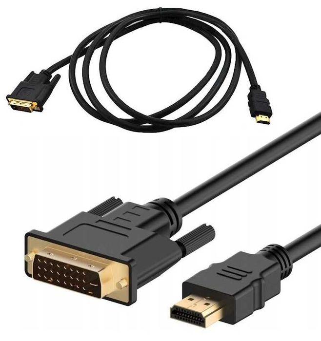 Kabel HDMI-DVI 5m GOLD DVI Full HD * Video-Play Wejherowo