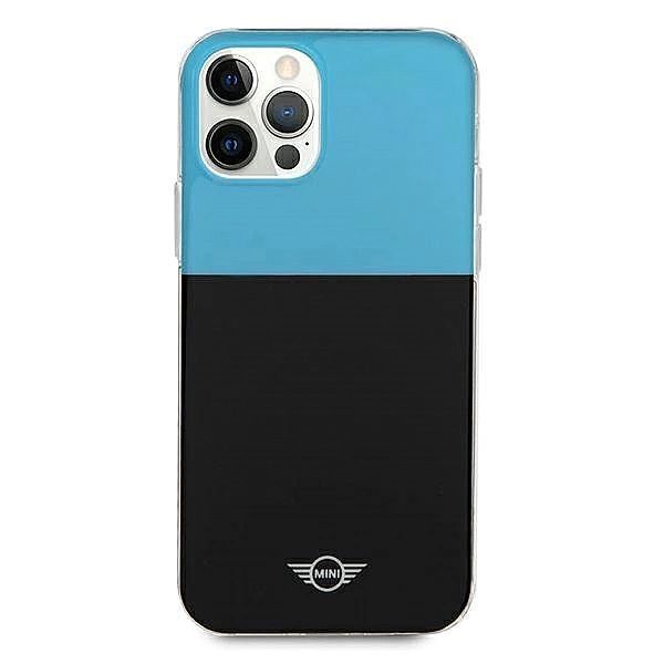 Etui Mini Morris Color Block na iPhone 12 Pro Max - niebieskie