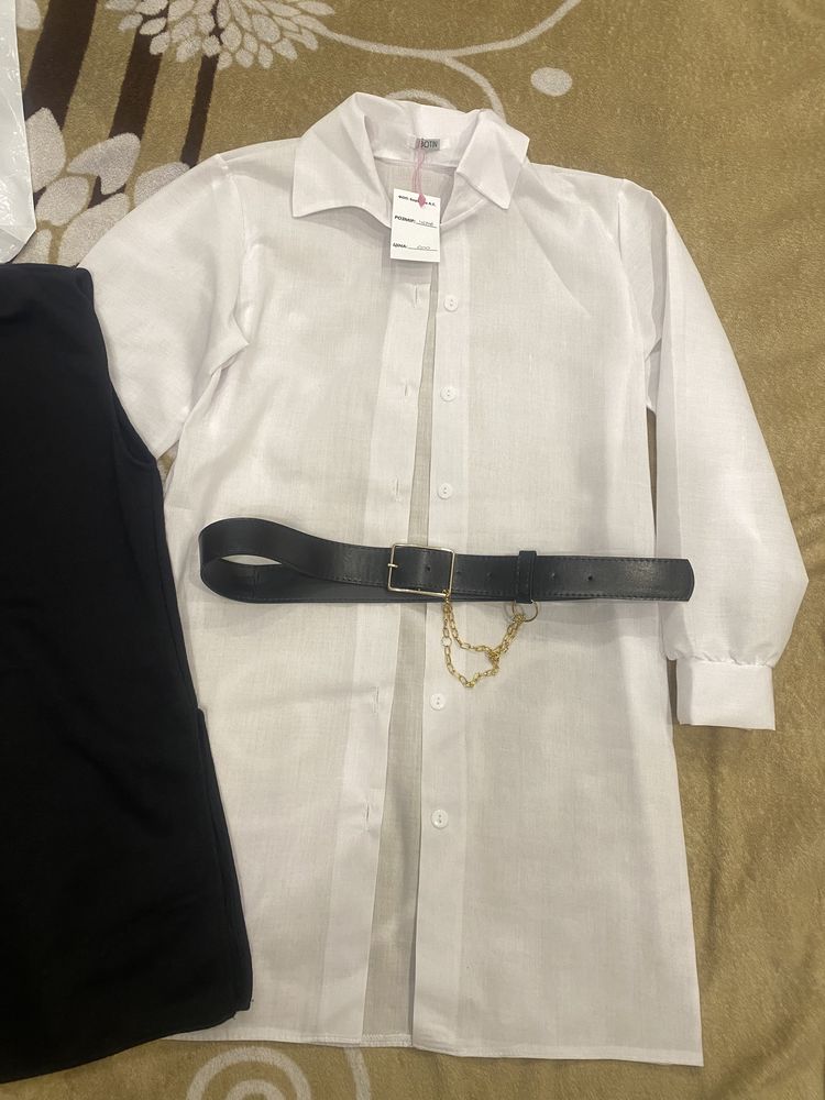 Двійка рубашка біла + жилетка +пояс