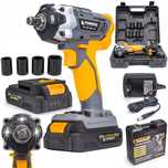 KLUCZ UDAROWY AKUMULATOROWY 20V 350NM 1/2&quot; ADAPTER WALIZKA 4 NASADKI DO KÓŁ