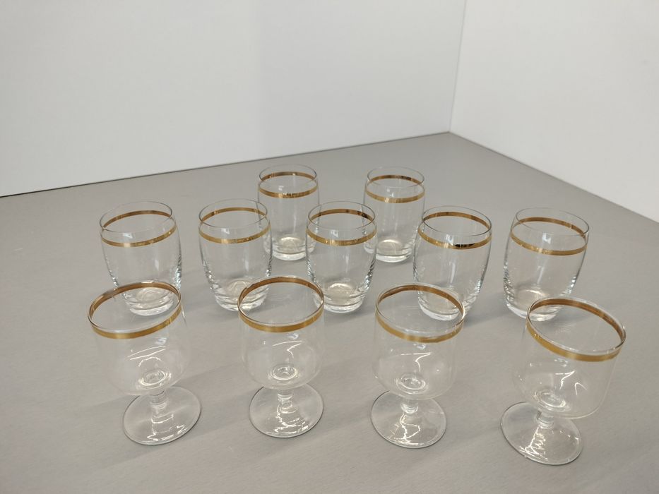 Kieliszki vintage z PRL-u do wódki