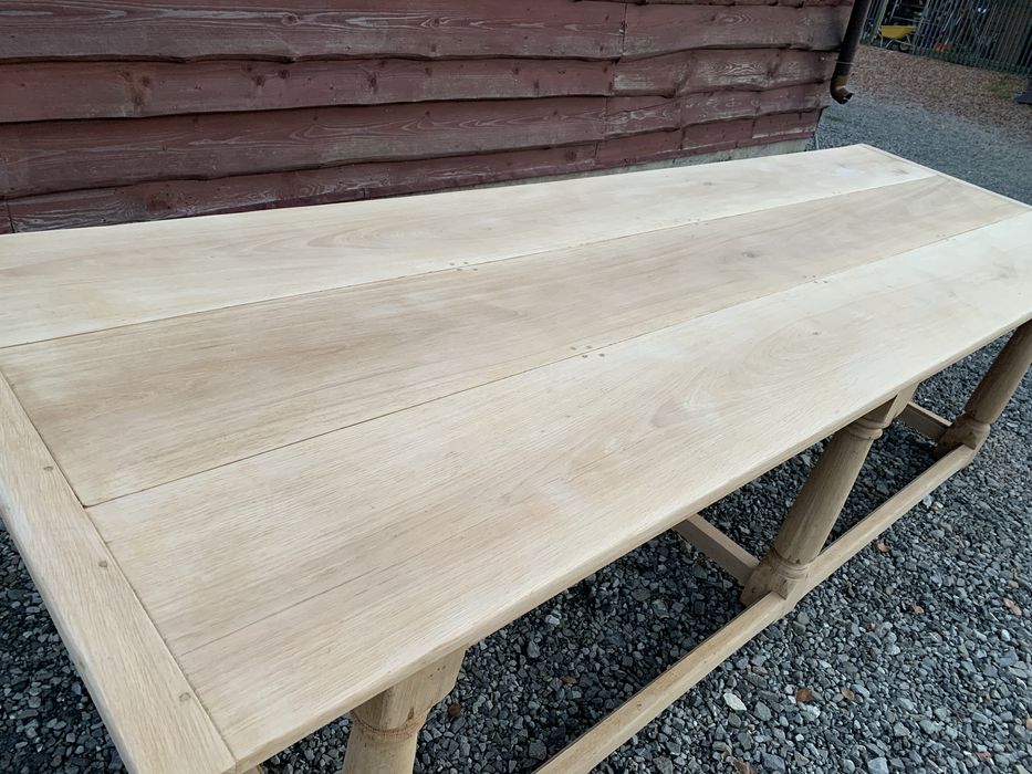 Stół lity dębowy oczyszczony surowy DUŻY 290 cm