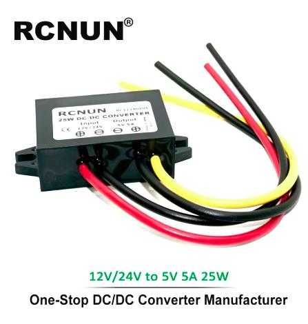 Повышающая понижающая плата преобразователь RCNUN DC 12-24V to 5V 5A