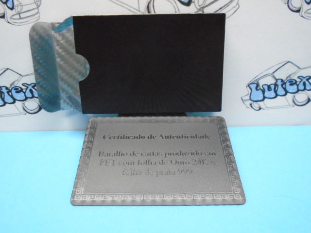 Baralho de Cartas Benfica em folha de prata 999 (PRETO)