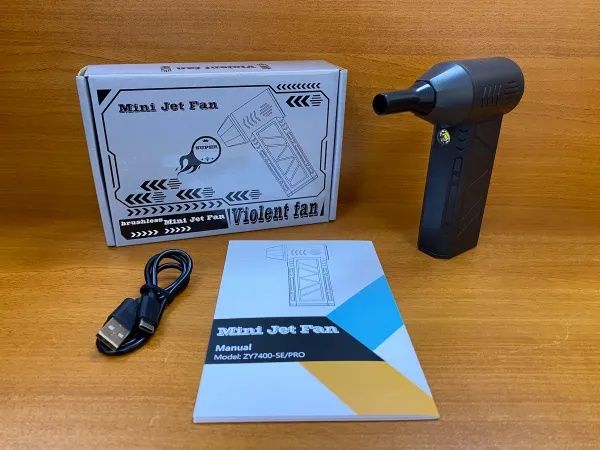 Вентилятор ручний акумуляторний turbo jet fan violent x3 300 mAh
