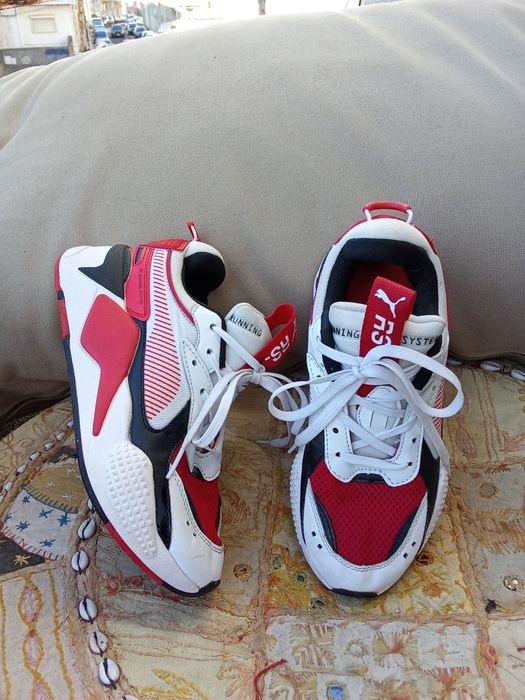 Ténis sapatilhas Puma Roxas basket desporto