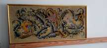 Tapeçaria vintage em moldura 100*45 cm