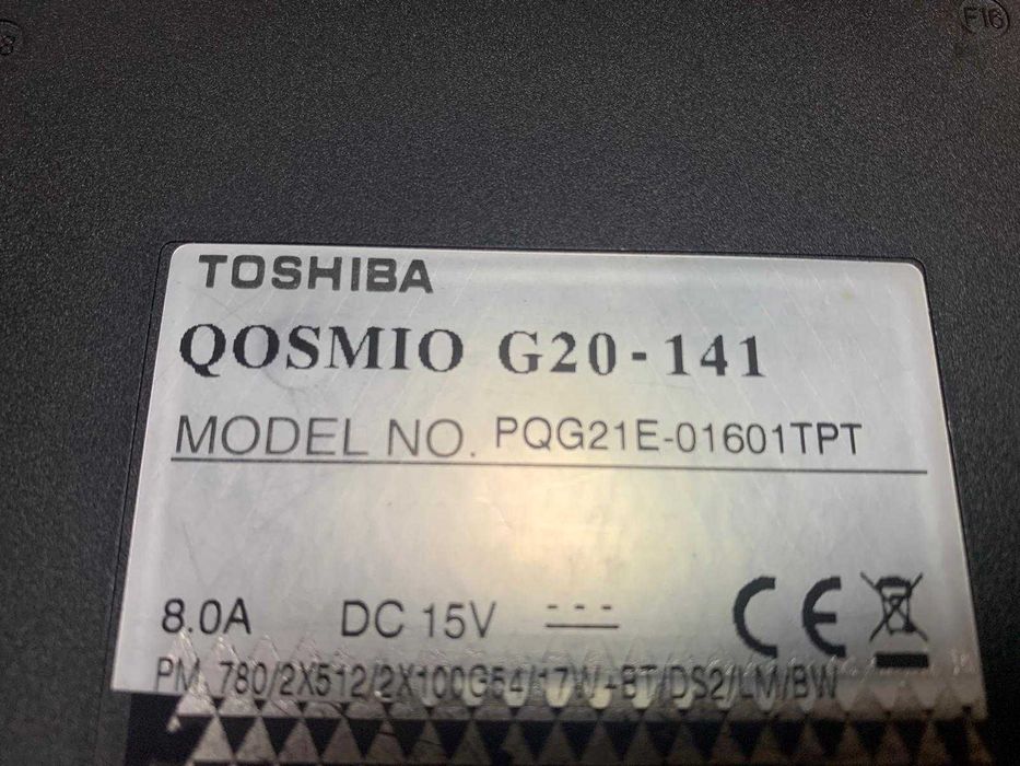 Qosmio G20 141 a funcionar para peças