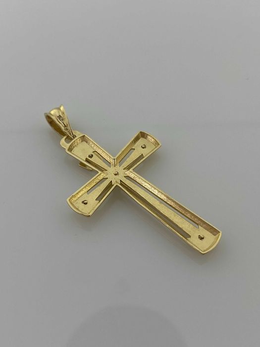 Złoty krzyżyk męski. Próba 585. Nowy (3056)