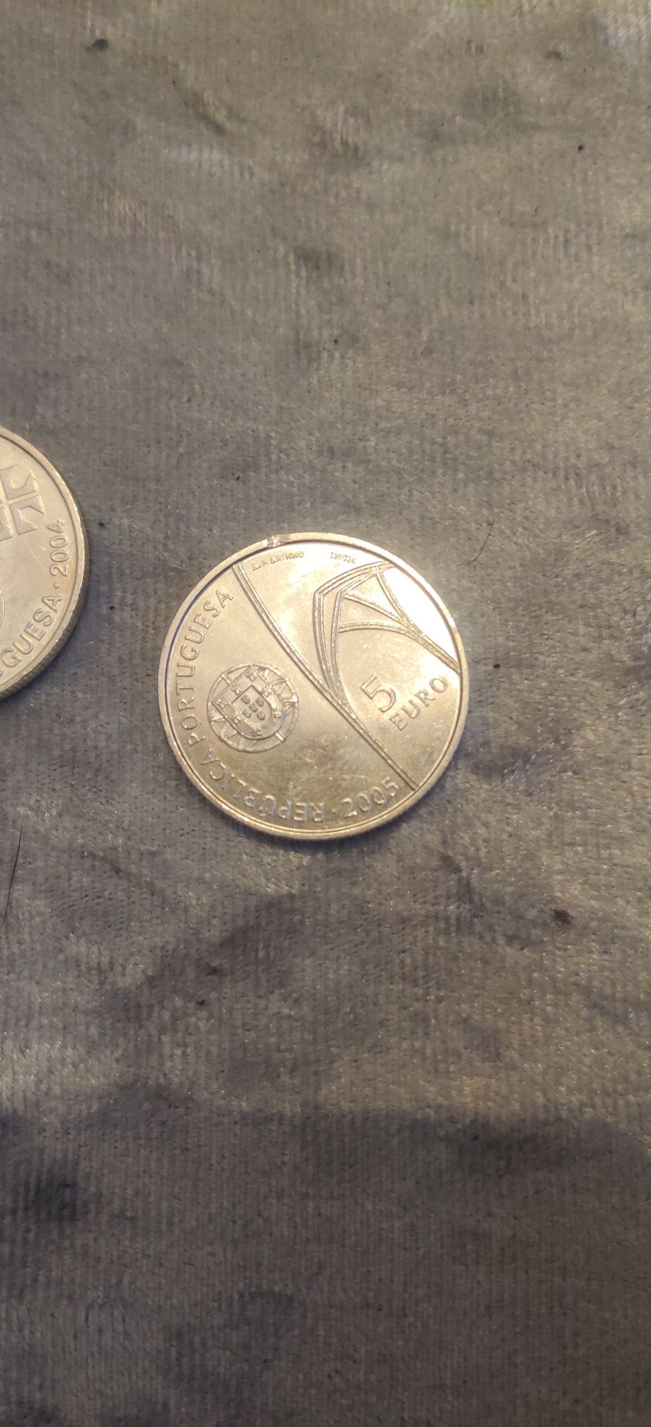 Moedas de 5€ antigas 2004/2005 em prata
