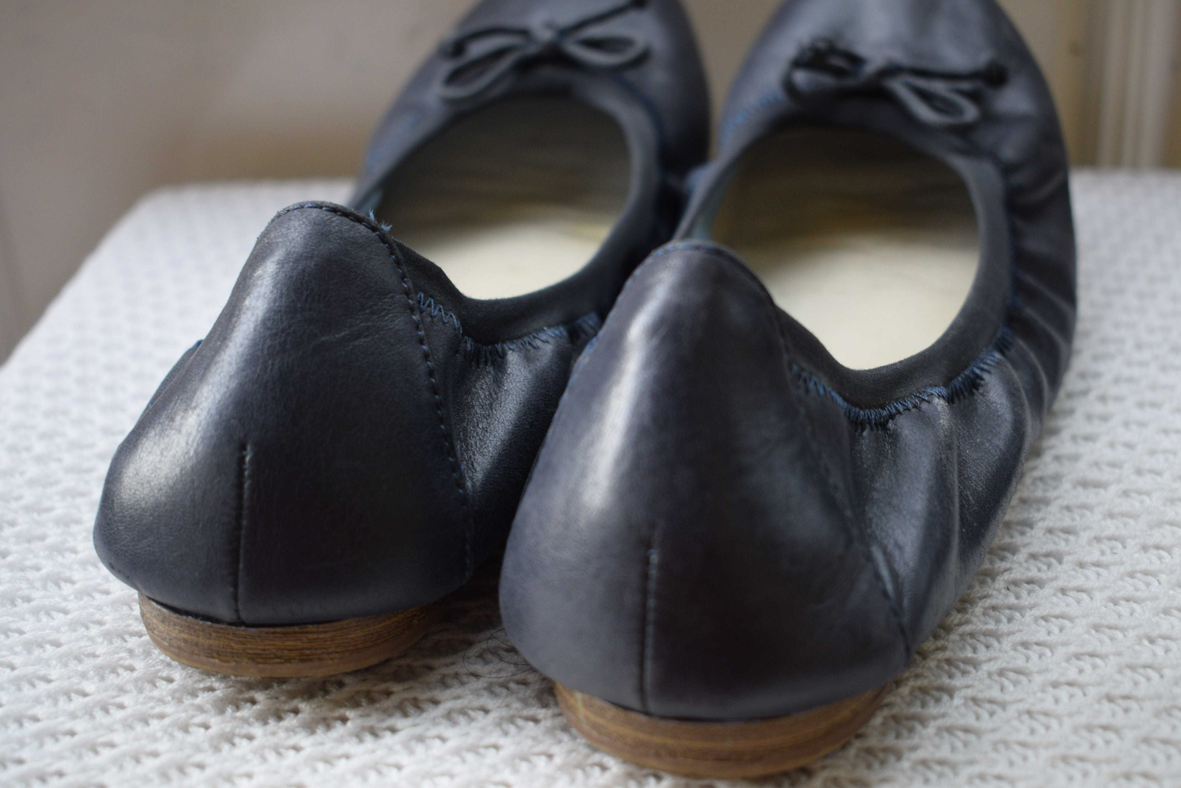 кожаные туфли балетки мокасины лодочки Tamaris р.40 25.8 см