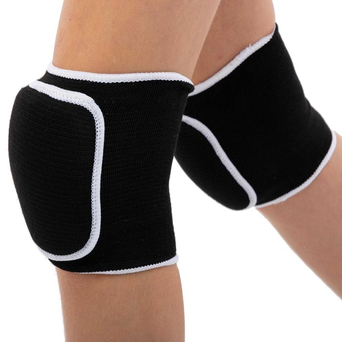 Наколінники спорт дитячі для танців та гімнаст XS 2шт чорний/блакитні