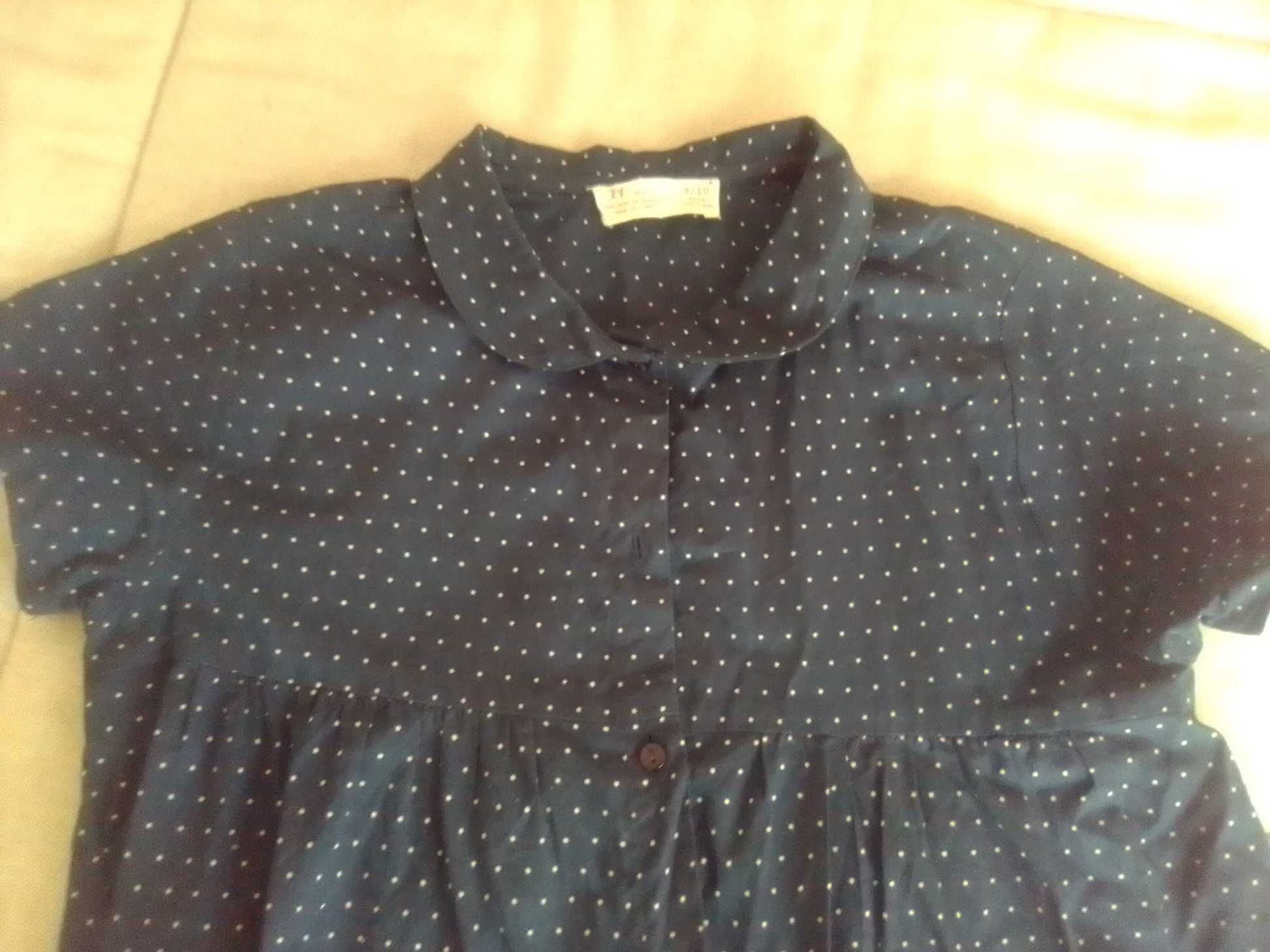 Camisa azul pintinhas brancas Zippy