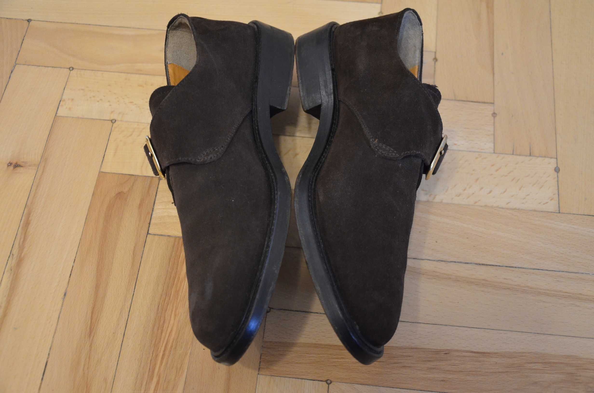 Buty monki John White 44 wkł.29 skóra zamszowa superstan single monk