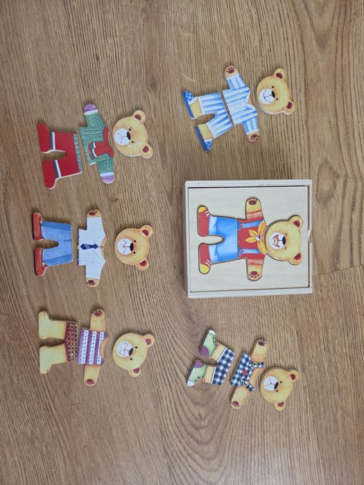 Układanka drewniana Miś