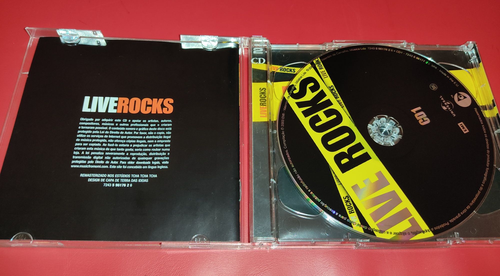 CD - Live Rocks - vários artistas 2cds