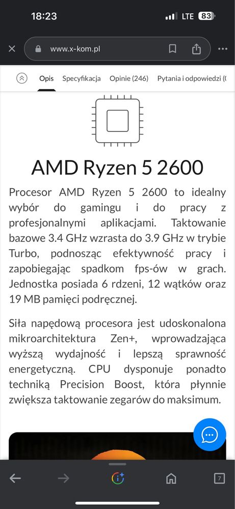 Procesor AMD Ryzen 5 2600, plyta glowna MSI B450M A PRO MAX, wiatrak