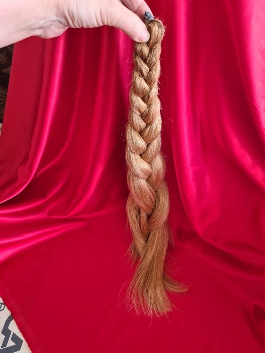 Ручная работа рукоделме коса хвост шиньон натуральная