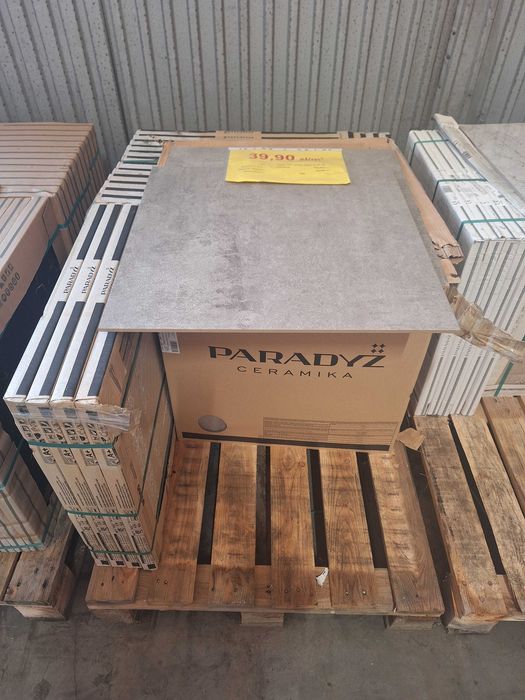 płytka gresowa Paradyż Pure art dark grey  60x60 OUTLET PŁYTEK BYTOM