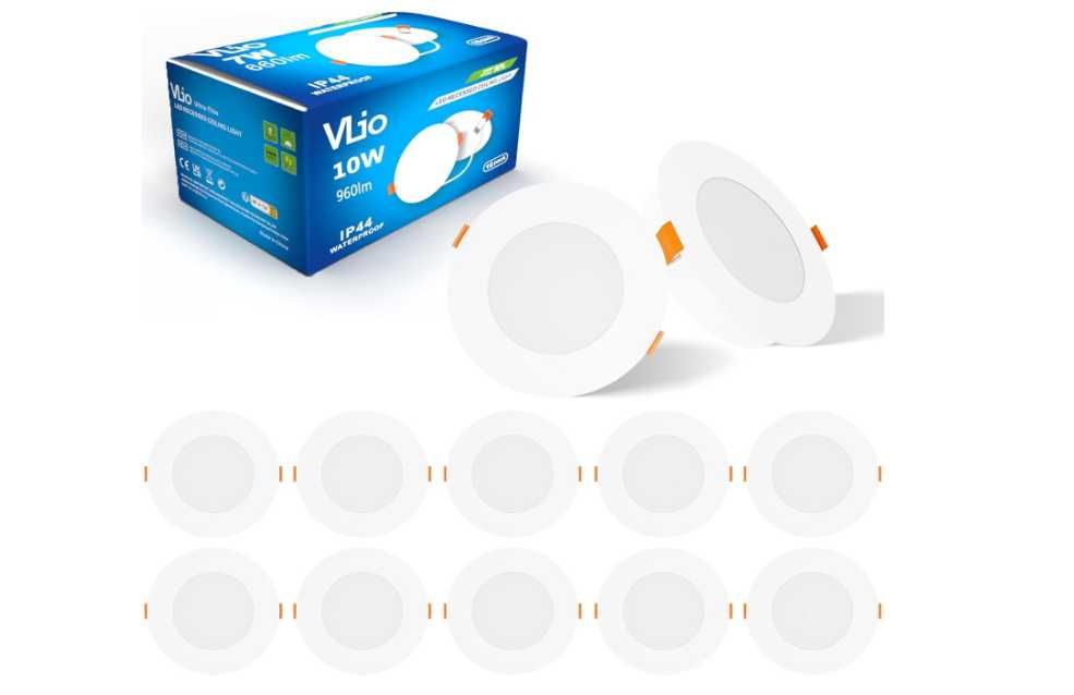 Halogeny sufitowe białe  10W zestaw (10 sztuk)  Nr.563