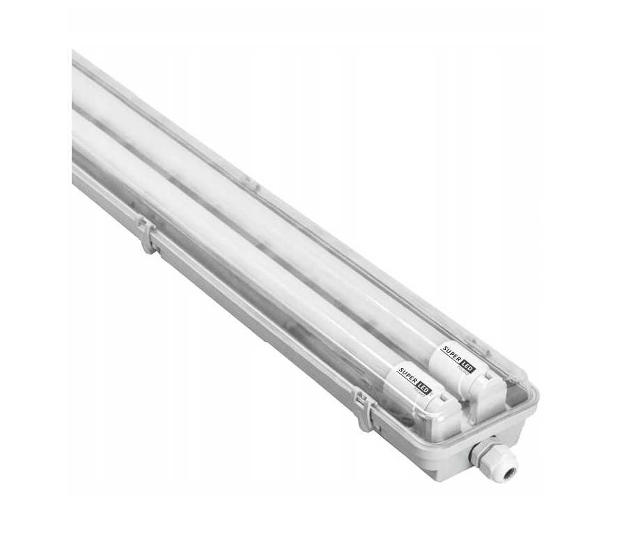 Oprawa hermetyczna lampa 120cm + 2x Świetlówki LED zestaw do garażu
