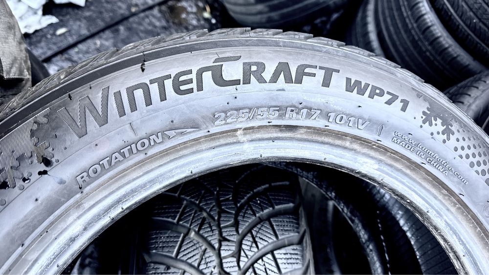 225/55/17 Kumho WinterCraft WP71 | КАК НОВЫЕ | зимние шины