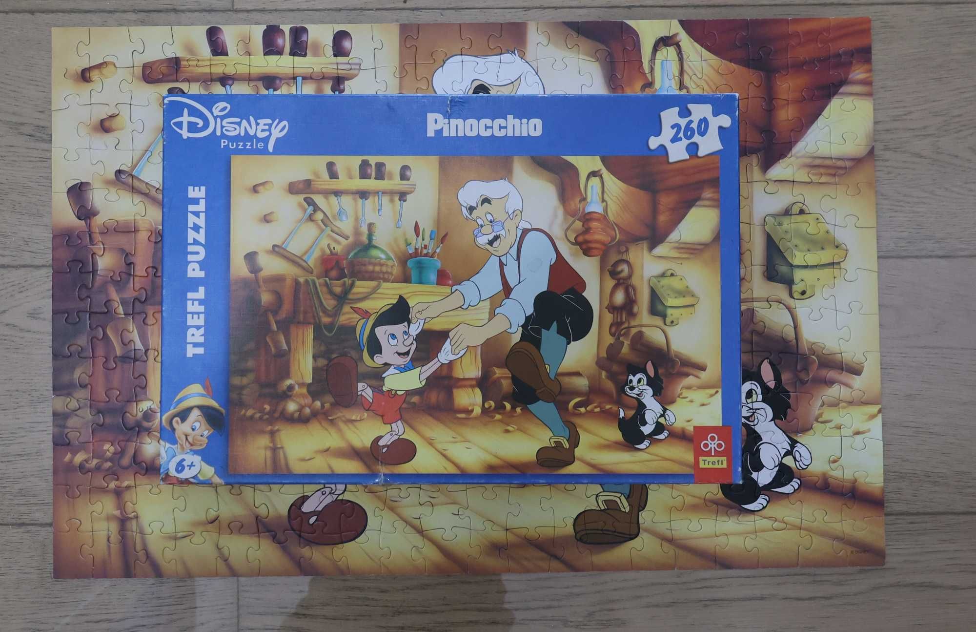 Puzzle stary Trefl 260 Pinokio Disney / KOMPLET