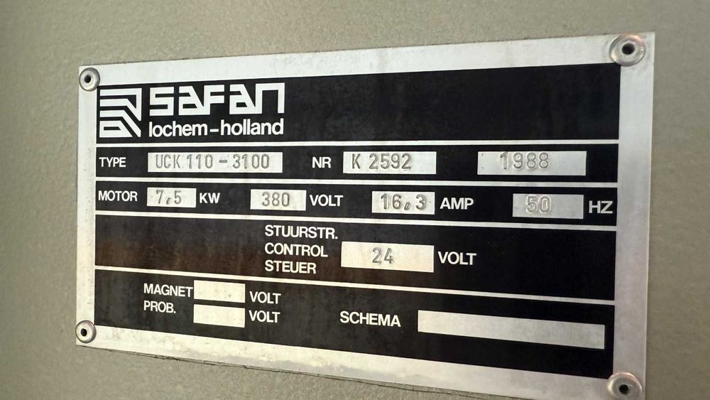 Prasa krawędziowa zaginarka giętarka krawędziarka SAFAN 110t x 3100mm