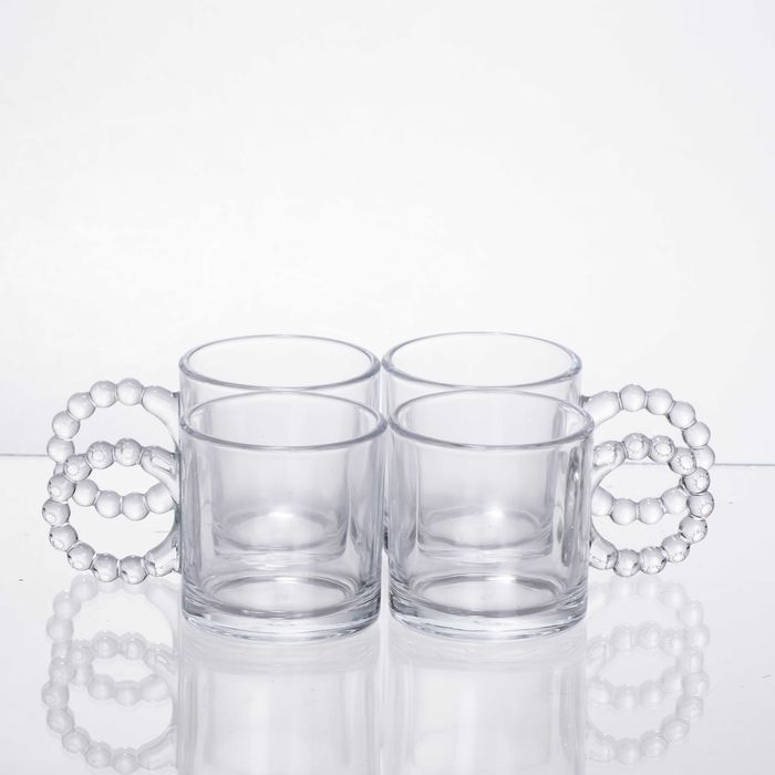 Чайний набір із товстого скла 5 предметів на 4 персони