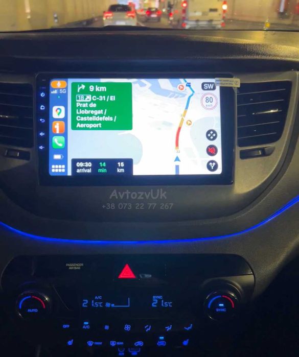 Android TUCSON Hyundai IX35 GPS Tesla Туксон Дисплей CarPlay Магнитола