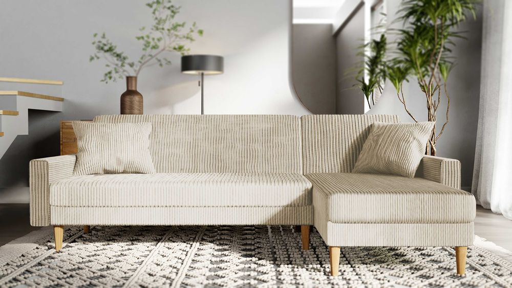 Nowy narożnik Regulowane oparcie funkcja spania uniwersalny sofa