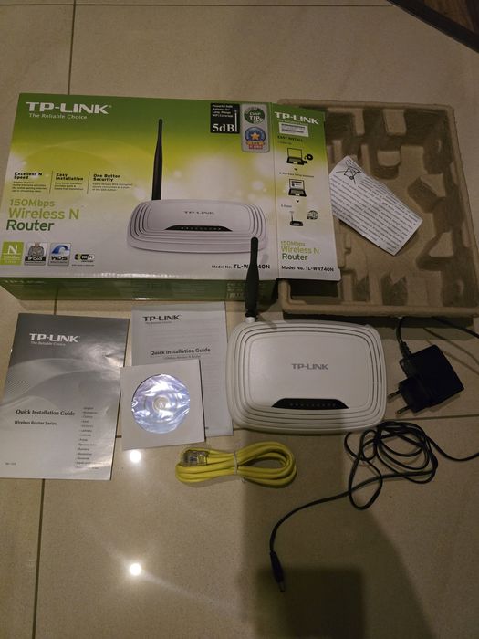 Router TP-Link  Wi Fi tl-wr74on jak nowy komplet