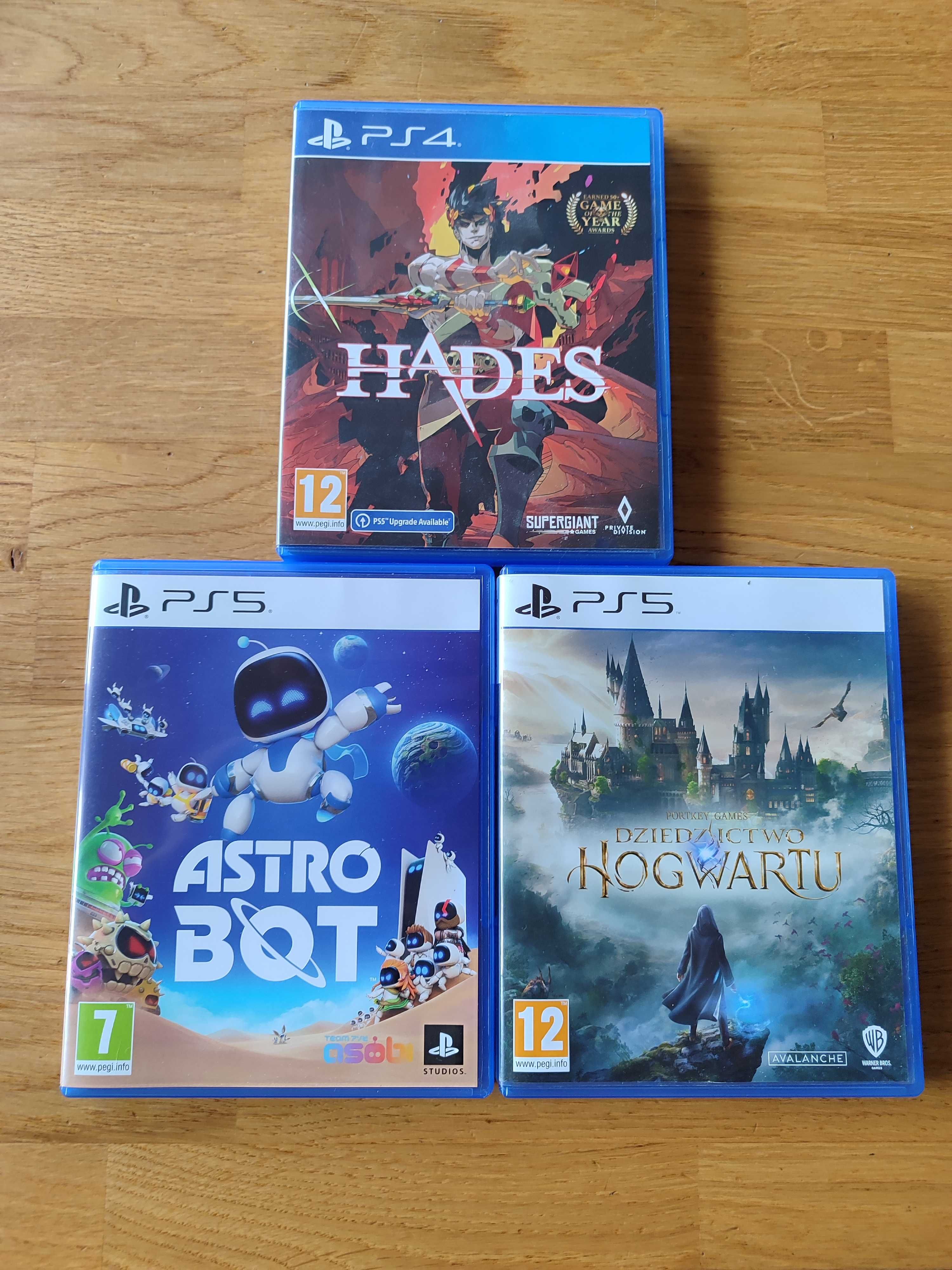 Gry na PS5 Astro Bot Hogwart Legacy Hades