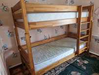 Ліжко двухярусне з матрасами 90×200