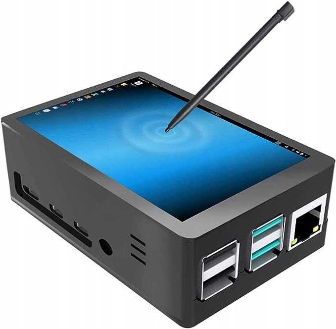Jun-Saxifragelec Obudowa + dotykowy Wyświetlacz ekran Raspberry Pi 4