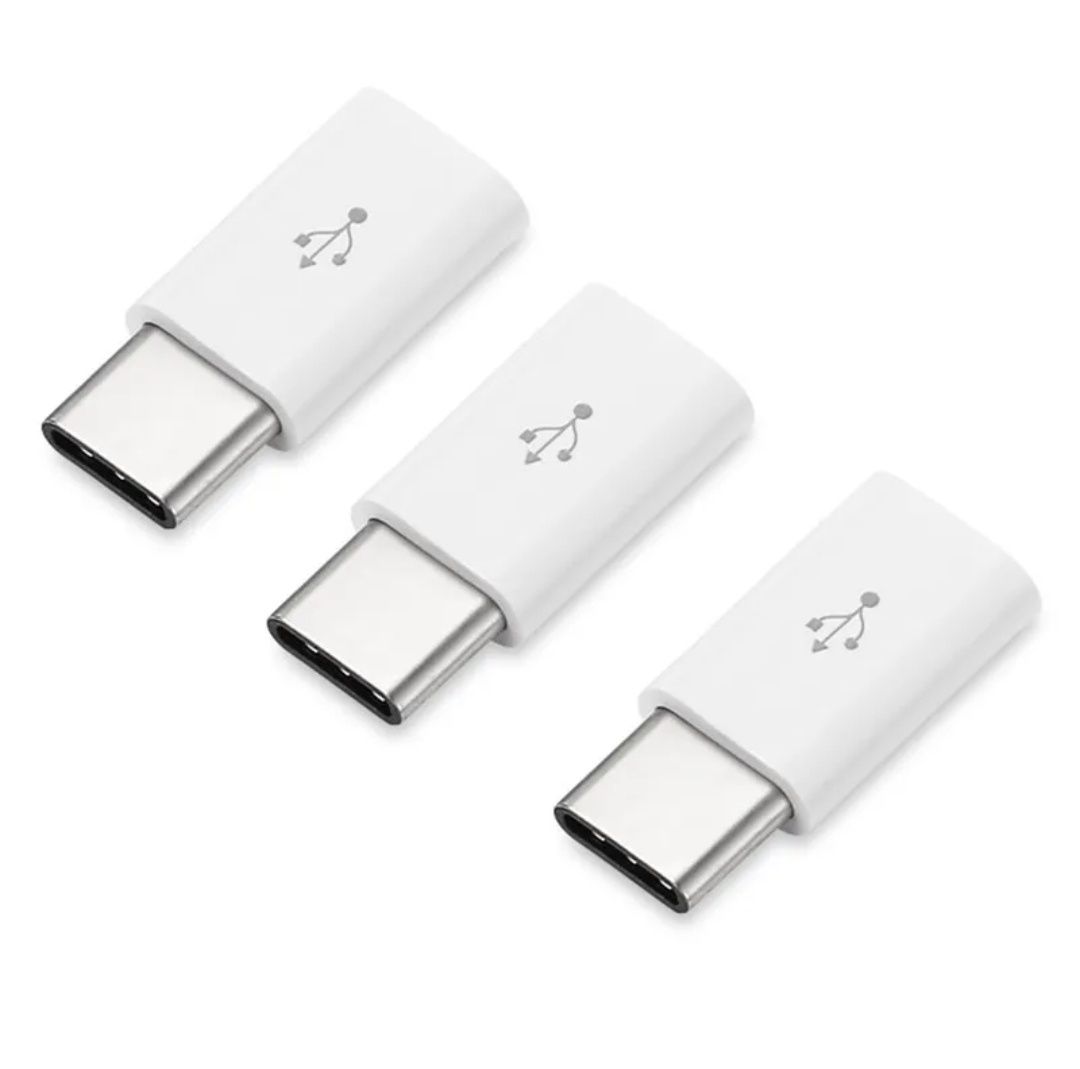 Переходник адаптер micro USB Type - C Колір білий