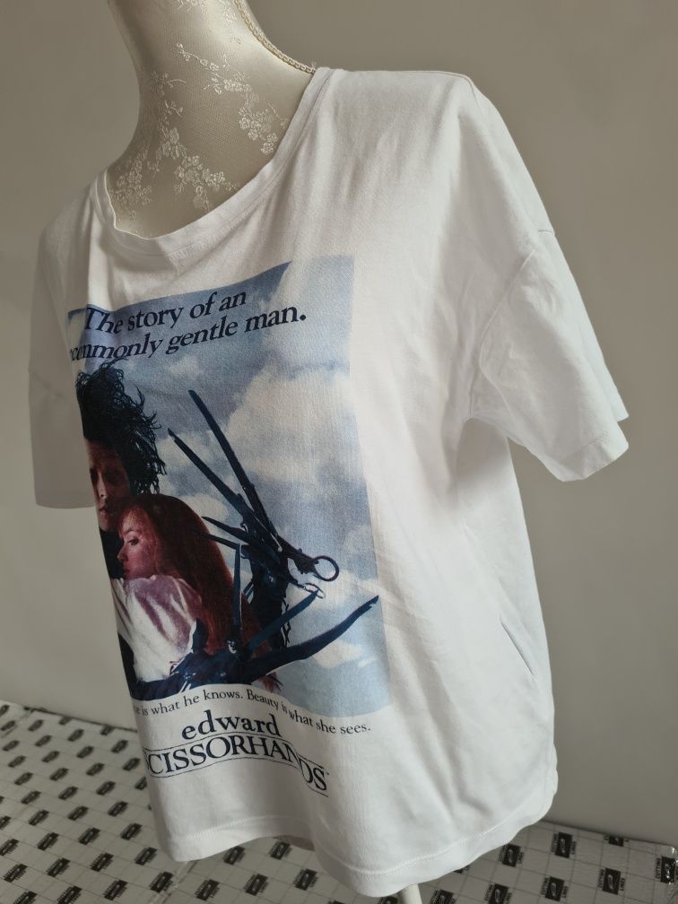 Koszulka T-shirt z nadrukiem Edward Scissorhands Nożycoręki oversize