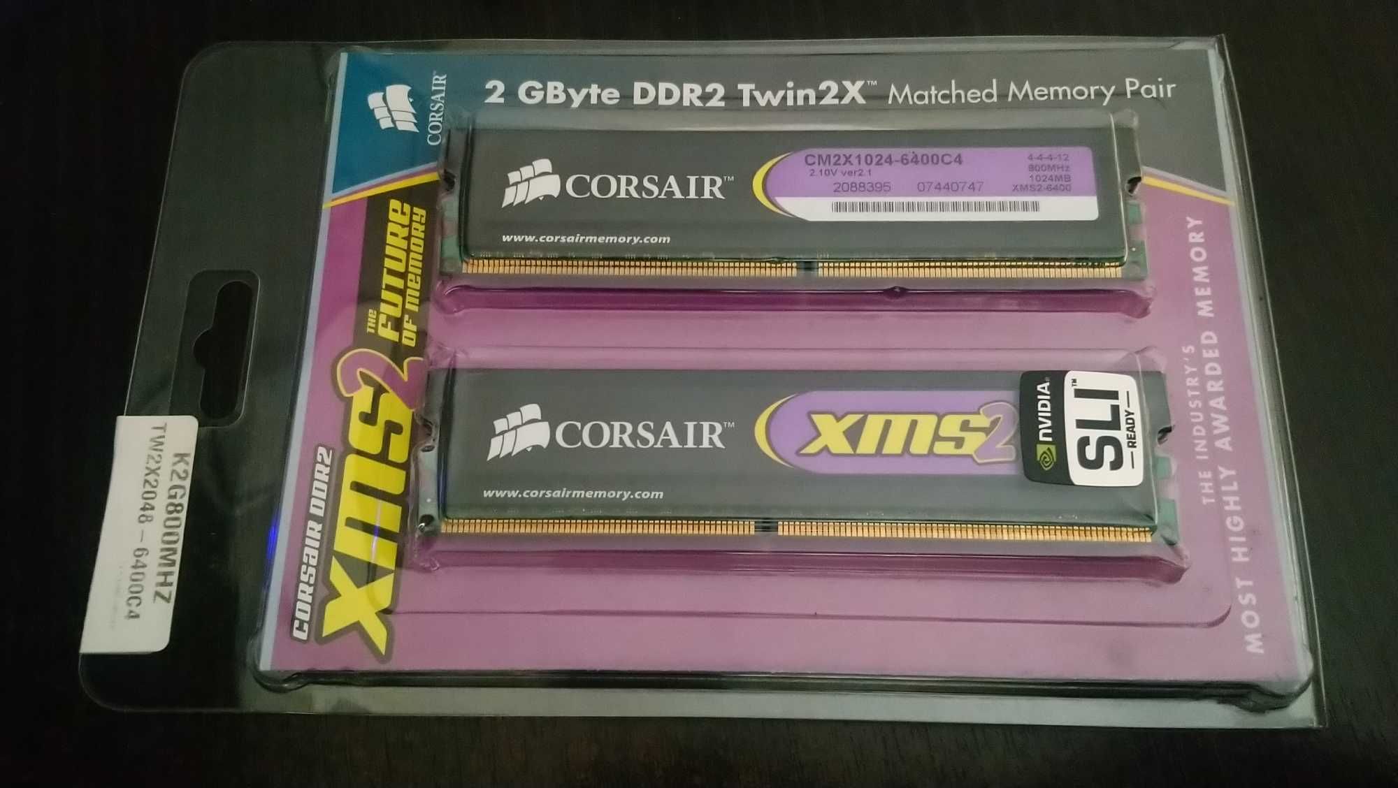 Memórias DDR2 2GB (2x1 GB)