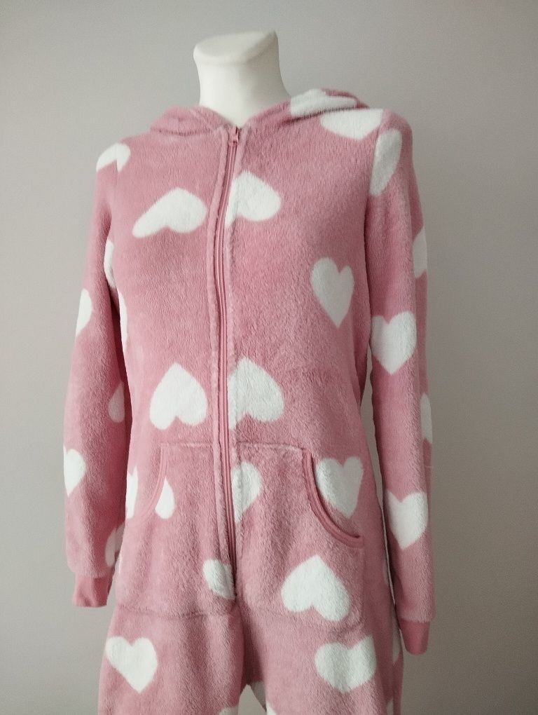 Ciepła jednoczęściowa różowa piżama kigurumi Janina S