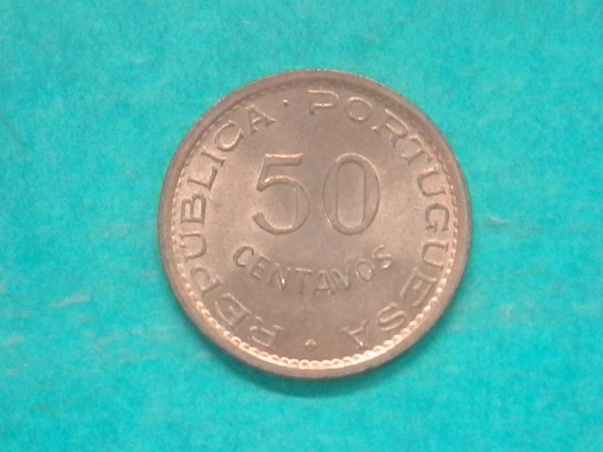 929 - Moçambique: 50 centavos 1974 bronze, por 3,00