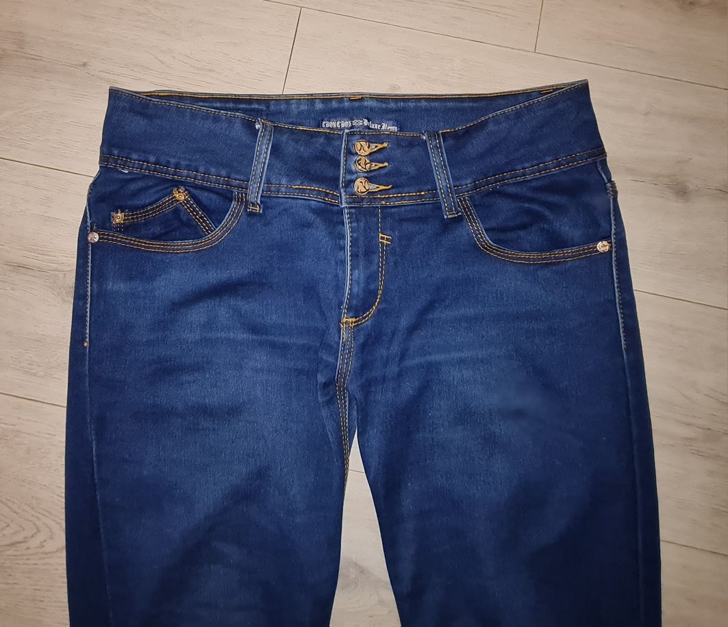 Spodnie damskie jeans granat rozm 38/M