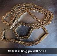 Łańcuszek złoty 585 14k splot królewski