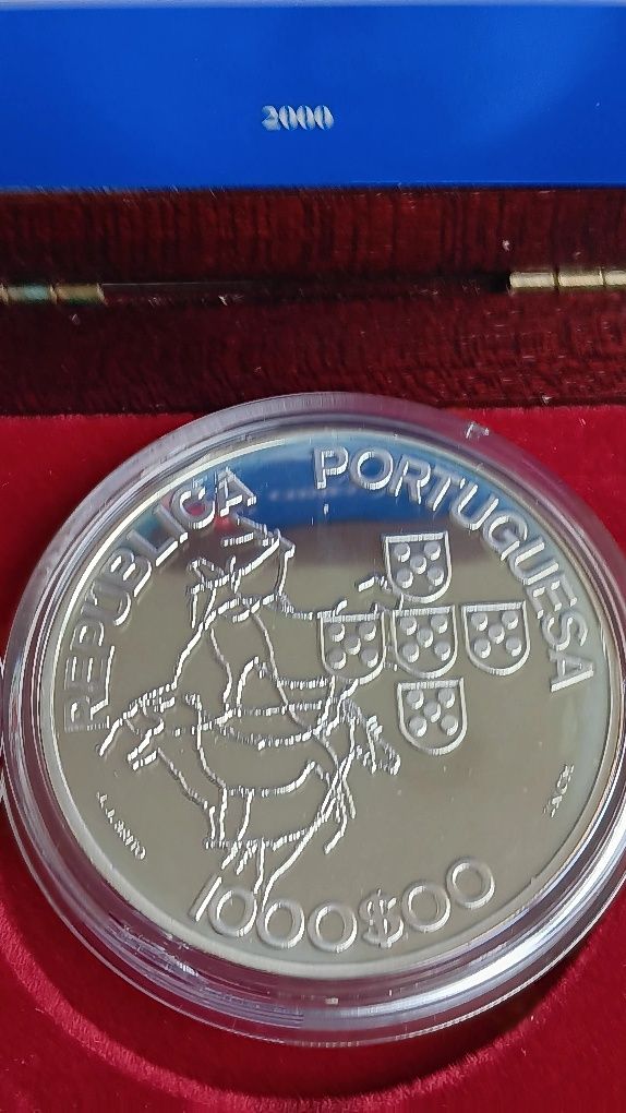 Moeda de 1000 escudos prata prof.