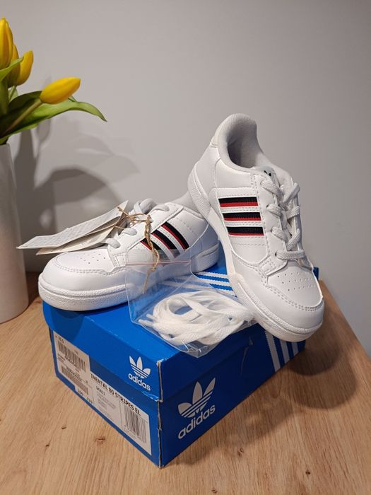 Buty Adidas Orginals Continental 80 Stripes El S42613 Biały Rozmiar 26