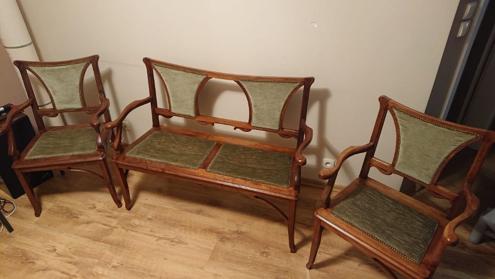 Antyki sofa i 2 krzesla "art nouveau" 1920