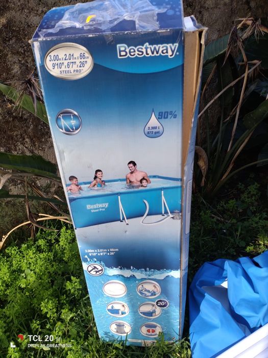 Piscina retangular desmontável