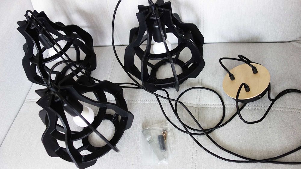 Bento Small Black Long lampa wisząca 3xE27 764