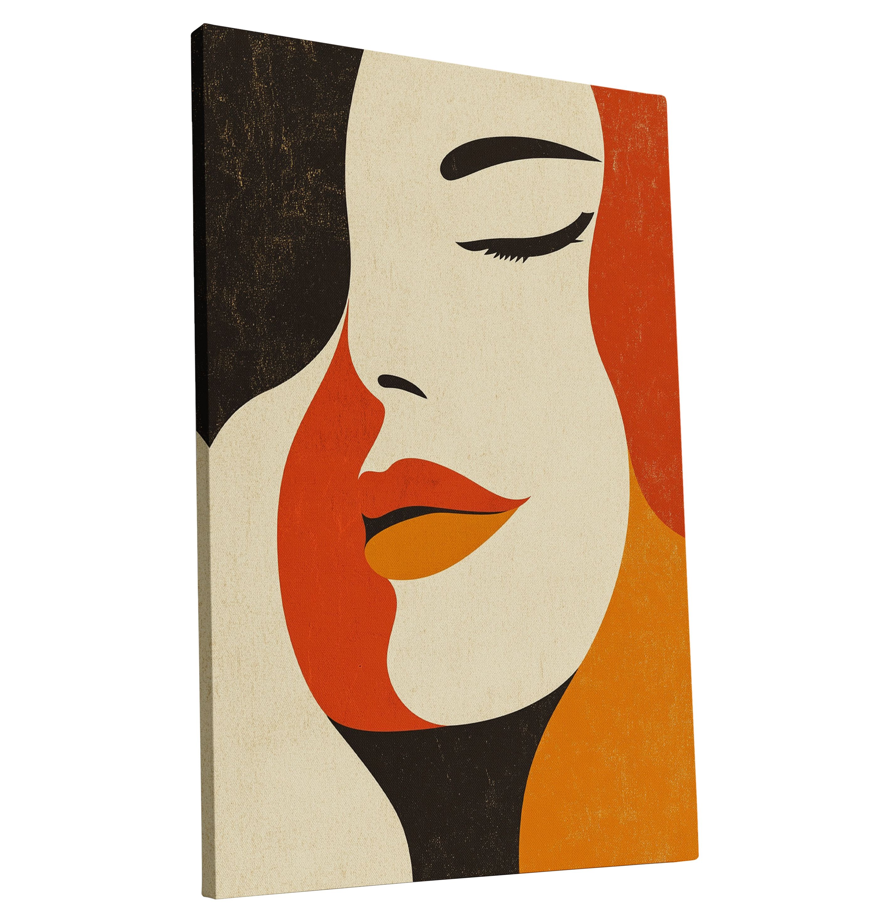 Obraz na płótnie Retro Portret Kobiety w Stylu Lat 70, 70x100 cm