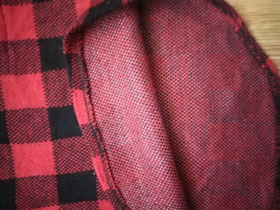 Tunika, sweterek, krata czarno-czerwona