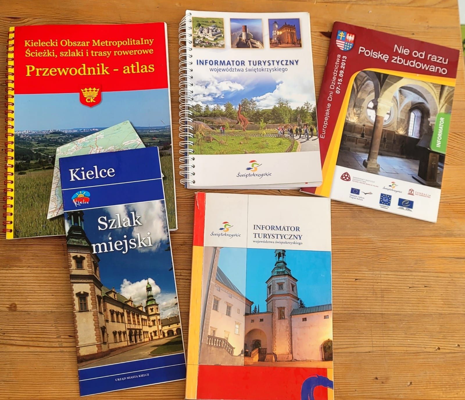 4 książki turystyka, przewodnik, atlas, informator Świętokrzyskie